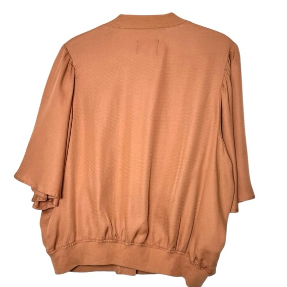 Eva Longoria Zip Front Batwing Jacket Dusty Rose Holiday Layer size Large - Picture 5 of 16